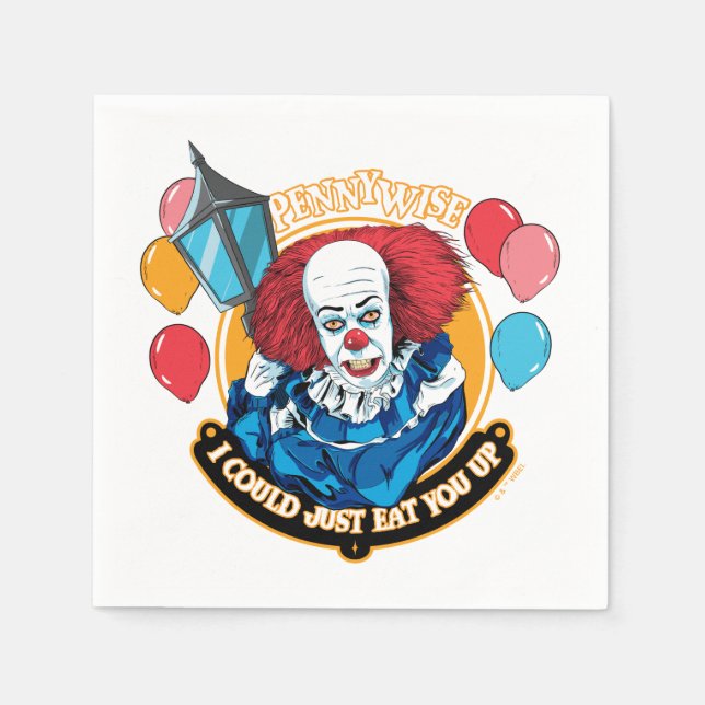 Serviette En Papier Classic Pennywise - Je Pourrais Juste Vous Manger  (Devant)