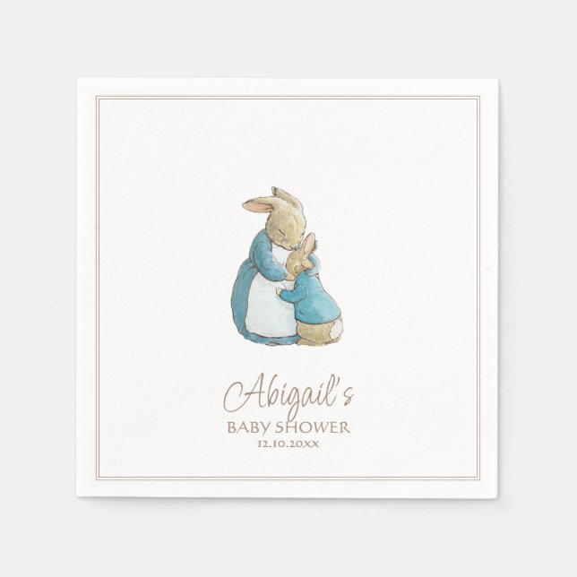 Serviette En Papier Classic Pierre le Baby shower lapin (Devant)