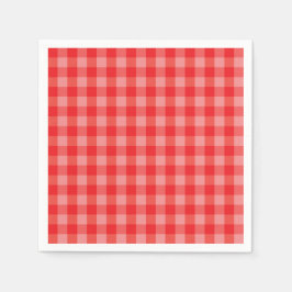 Serviette En Papier Classic red Gingham check Paper Napkin