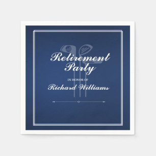 Serviette En Papier Classic Retraite Golf Clubs Thème Vert Bleu