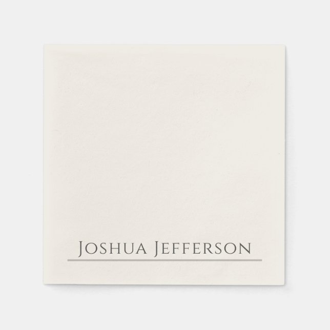 Serviette En Papier Classical Professional Creative Plain Black White (Devant)