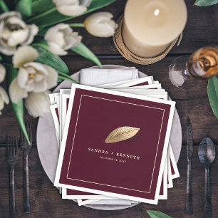 Serviette En Papier Classique & Élégant I Bulgare Rose Shade I Mariage
