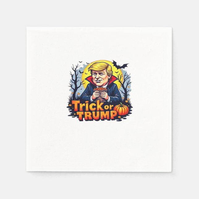 Serviette En Papier Classique Trick Ou Halloween (Devant)