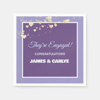 Serviette En Papier Classy, Custom Engagement Congrats 