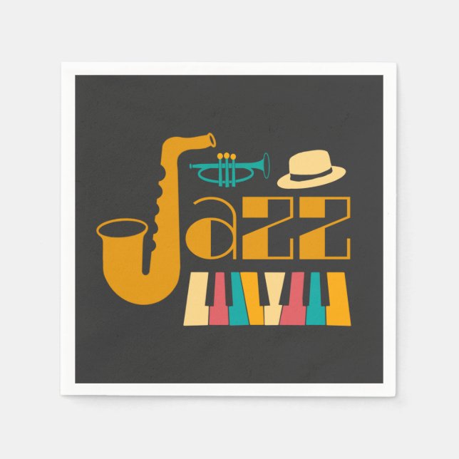 Serviette En Papier Classy Jazz Soul (Devant)