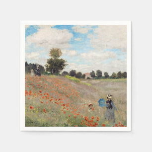 Serviette En Papier Claude Monet - Champ de coquelicots