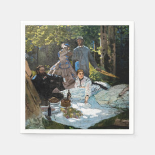 Serviette En Papier Claude Monet - Déjeuner sur l'herbe, panneau droit