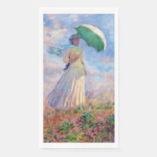 Serviette En Papier Claude Monet - Femme avec un parasol face à droite
