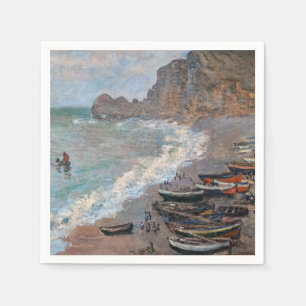 Serviette En Papier Claude Monet - La plage d'Etretat