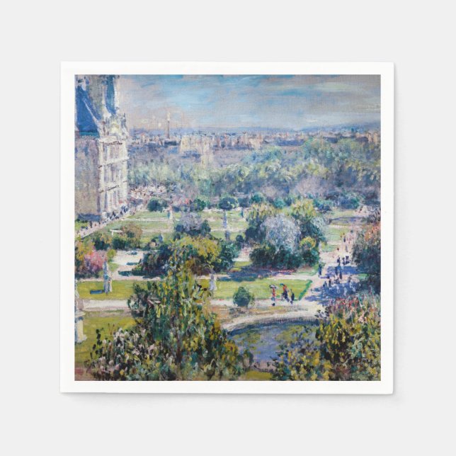 Serviette En Papier Claude Monet - Les Jardins des Tuileries (Devant)