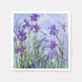Serviette En Papier Claude Monet - Lilac Irises / Iris Mauves