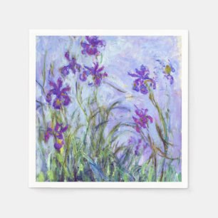 Serviette En Papier Claude Monet - Lilac Irises / Iris Mauves