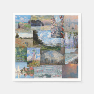 Serviette En Papier Claude Monet - Patchwork de chefs-d'oeuvre