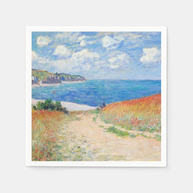 Serviette En Papier Claude Monet - Path in Wheat Fields at Pourville (Devant)