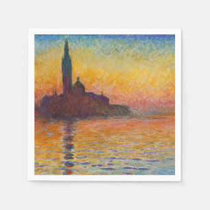 Serviette En Papier Claude Monet - San Giorgio Maggiore à Dusk