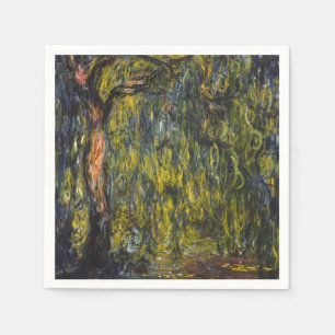 Serviette En Papier Claude Monet Saule pleureur Art Impressionniste