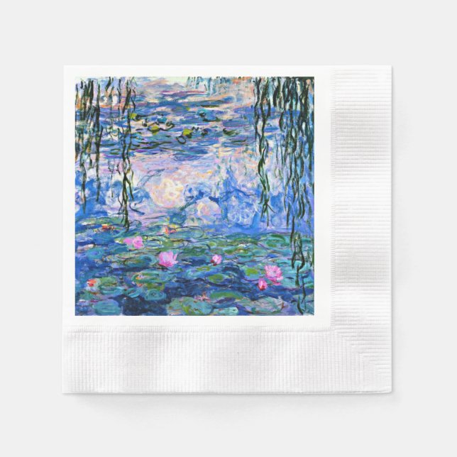 Serviette En Papier Claude Monet - Water Lilies, 1919, (Devant)
