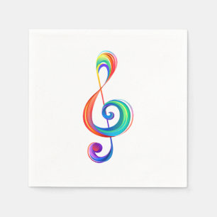 Serviette En Papier Clé arc-en-ciel