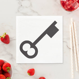 Serviette En Papier Clé noire