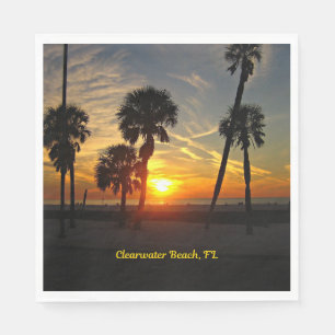 Serviette En Papier Clearwater Beach, Floride Sunset
