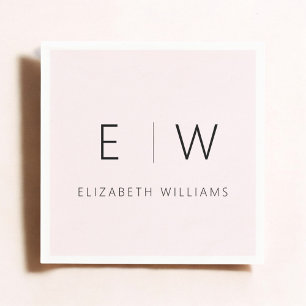 Serviette En Papier Clic rose vif élégant minimaliste moderne