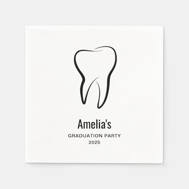 Serviette En Papier Clinique dentaire dentaire Dentistry Graduation Mé (Devant)