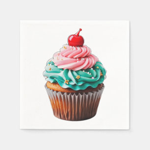 Serviette En Papier Clipart d'illustration de dessert de Cupcake d'ann