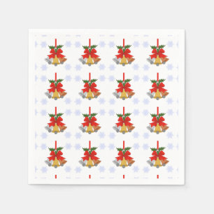 Serviette En Papier Cloches et flocons de neige