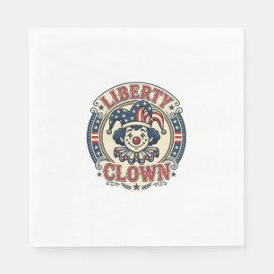 Serviette En Papier Clown de la Liberté Patriotique Patriotique Clownc