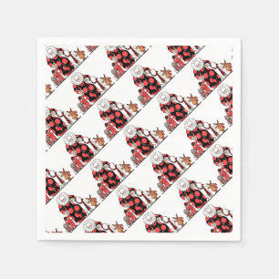 Serviette En Papier clown et amis prennent leur arc