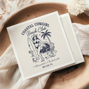 Serviette En Papier Club de plage Coastal Cowgirl Bachelorette