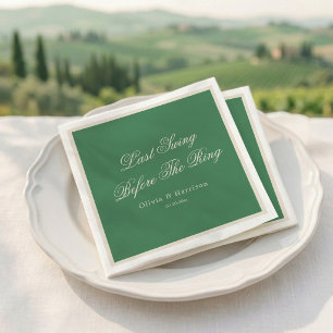 Serviette En Papier Club de Tennis Green Dernier Swing Avant Le Mariag