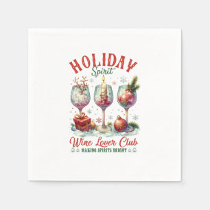 Serviette En Papier Club des amoureux des vins de Noël