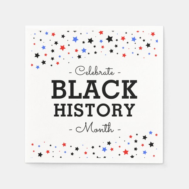 Serviette En Papier Cluster d'étoiles | Célébrer l'histoire des Noirs  (Devant)