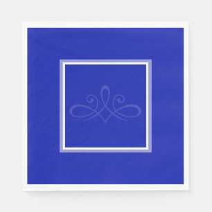 Serviette En Papier Cobalt serviettes bleues et blanches