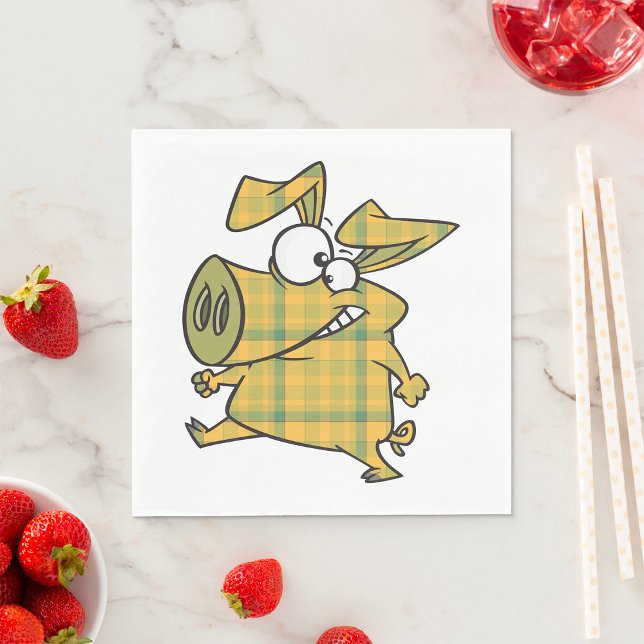 Serviette En Papier Cochon plat (Créateur téléchargé)