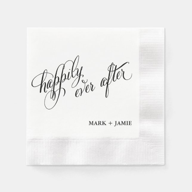 Serviette En Papier Cockail Napkin : Joyeux Après (Devant)