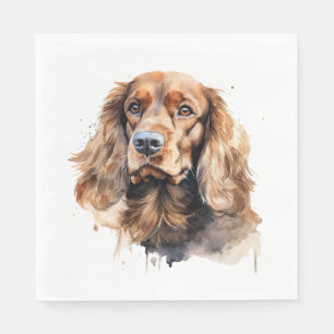 Serviette En Papier Cocker Spaniel, Chien Art, Cocker Spaniel Cadeau,