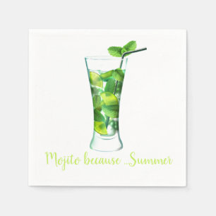 Serviette En Papier Cocktail à thème Mojito