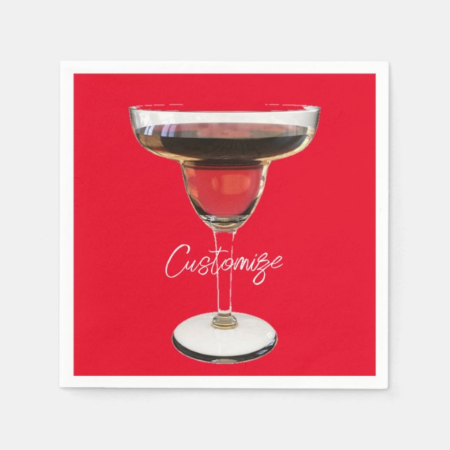 Serviette En Papier Cocktail Big Red Margarita Boire Thunder_Cove (Devant)