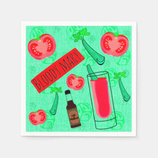Serviette En Papier Cocktail Bloody Mary