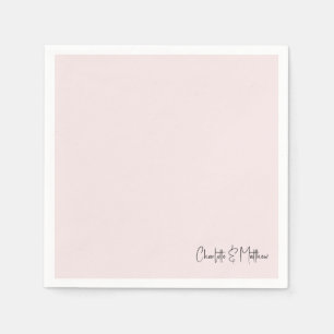 Serviette En Papier Cocktail Blush Mariage