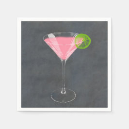 Serviette En Papier Cocktail cosmopolite