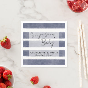 Serviette En Papier Cocktail de Baby Shower Sea You Soon