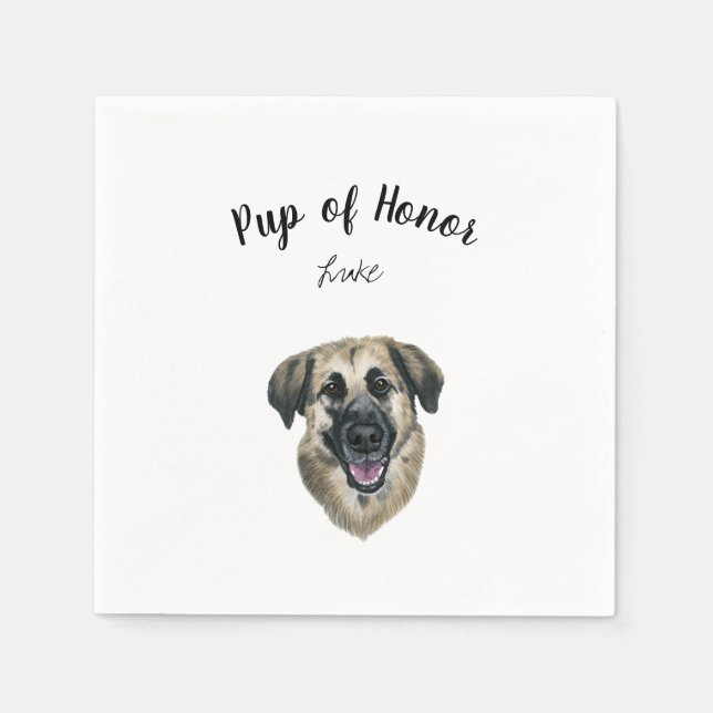 Serviette En Papier Cocktail de chien serviettes (Devant)