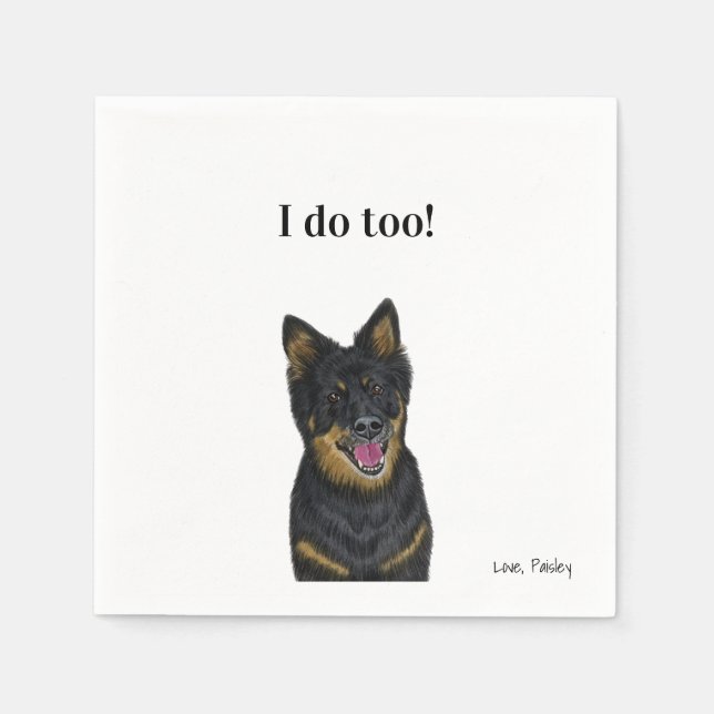 Serviette En Papier Cocktail de chien serviettes (Devant)