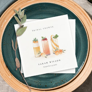 Serviette En Papier Cocktail de fruits mignon élégant Orange Fête de m