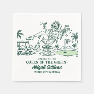 Serviette En Papier Cocktail de golf pour les 70 ans de la Reine du Ve