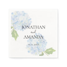 Cocktail de mariage à l'hortensia bleu
