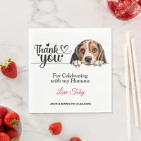 Cocktail de mariage avec chien Beagle
